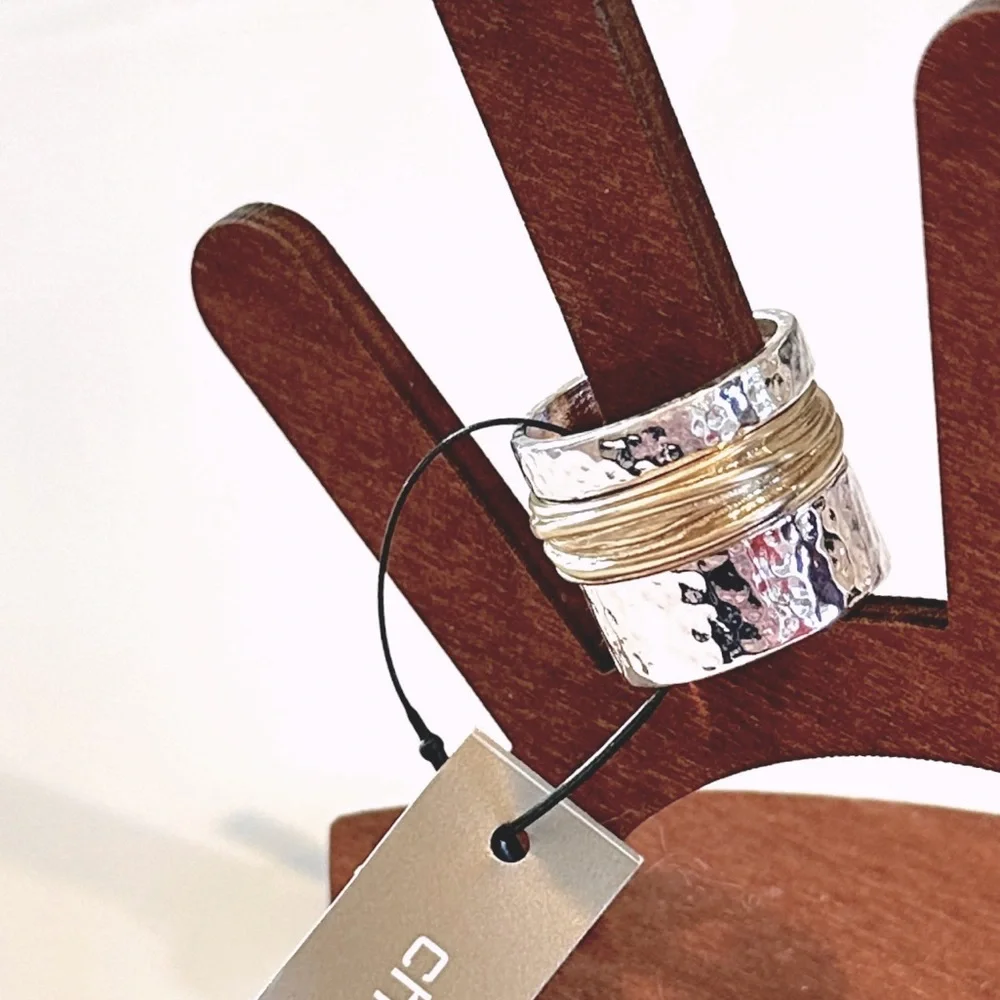 Chico's Mixed Metal Stackable Rings - Gold & Silver